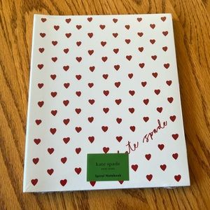 NWT Kate Spade Mini Hearts Concealed Spiral Notebook